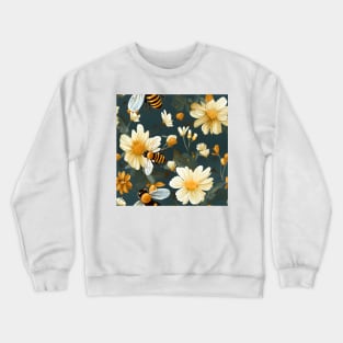 Honeycomb and Bee Pattern 8 Crewneck Sweatshirt